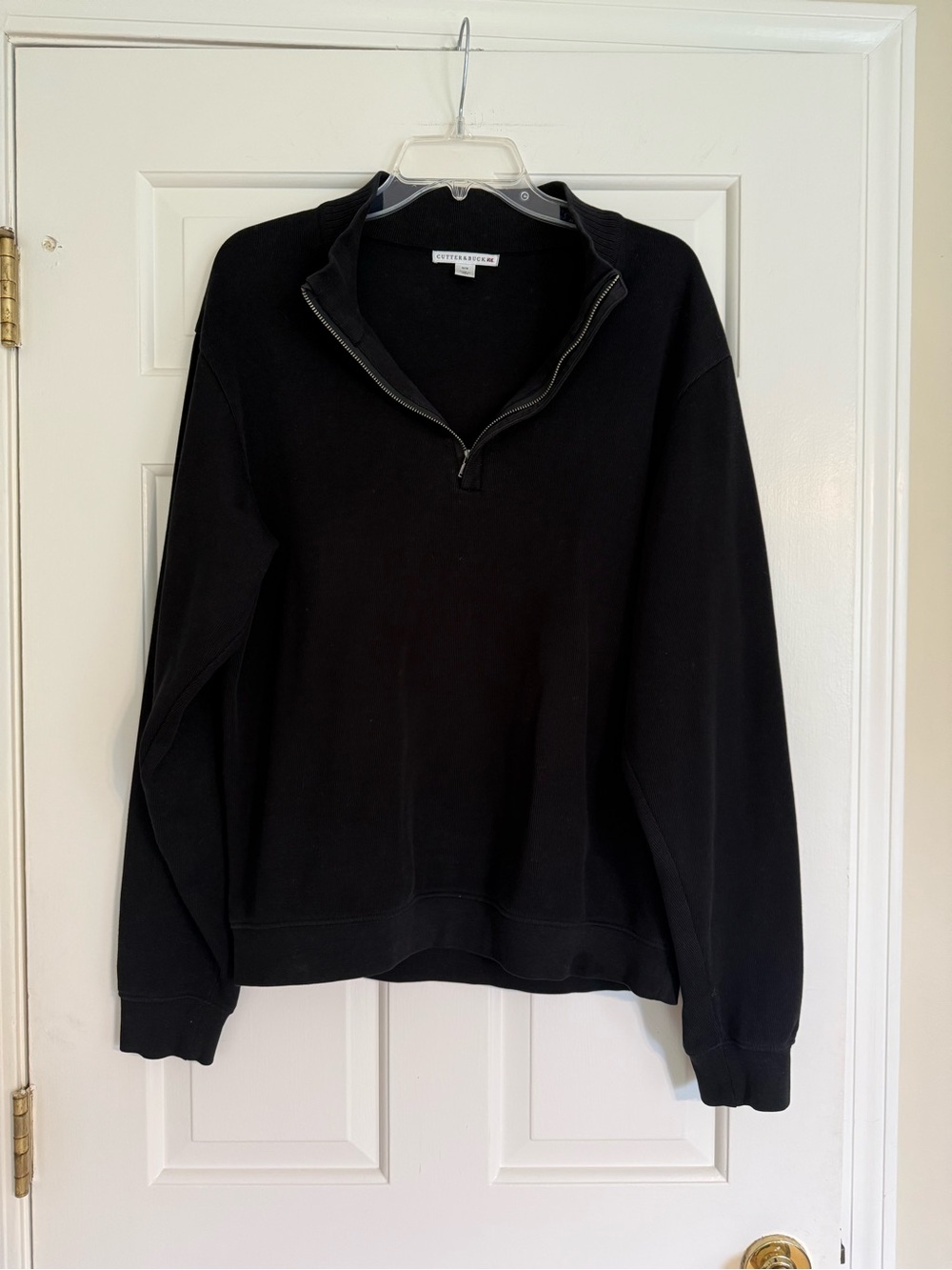 Cutter & Buck Men's Black Quarter-Zip Sweater